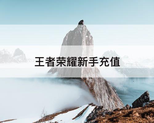 王者荣耀新手充值