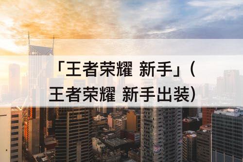 「王者荣耀 新手」(王者荣耀 新手出装)