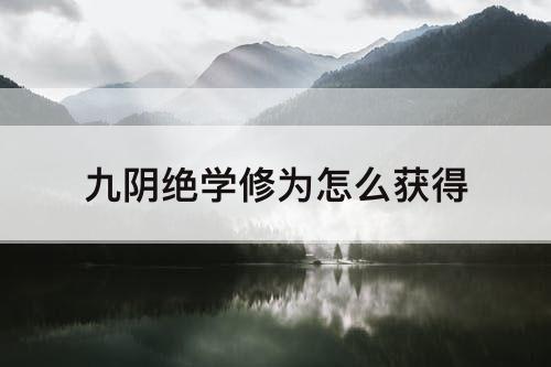 九阴绝学修为怎么获得