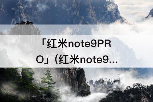 「红米note9PRO」(红米note9pro多少W)