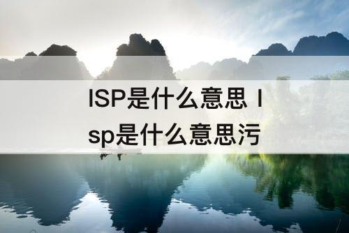 lSP是什么意思 lsp是什么意思污