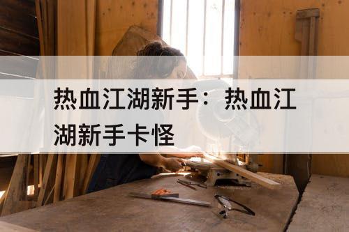 热血江湖新手：热血江湖新手卡怪