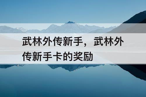 武林外传新手，武林外传新手卡的奖励