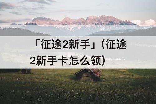 「征途2新手」(征途2新手卡怎么领)