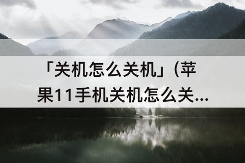 「关机怎么关机」(苹果11手机关机怎么关机)