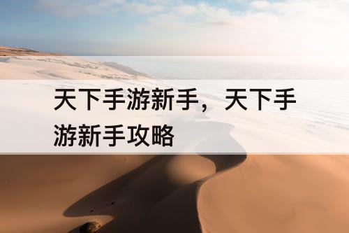 天下手游新手，天下手游新手攻略