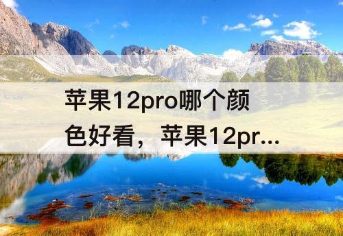 苹果12pro哪个颜色好看，苹果12pro哪个颜色好看贴吧