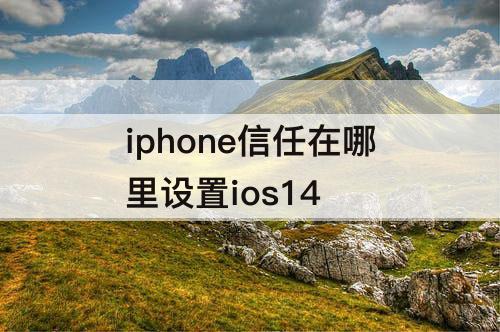 iphone信任在哪里设置ios14
