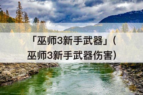 「巫师3新手武器」(巫师3新手武器伤害)
