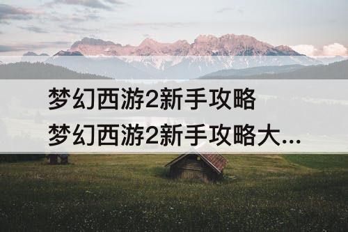 梦幻西游2新手攻略 梦幻西游2新手攻略大全