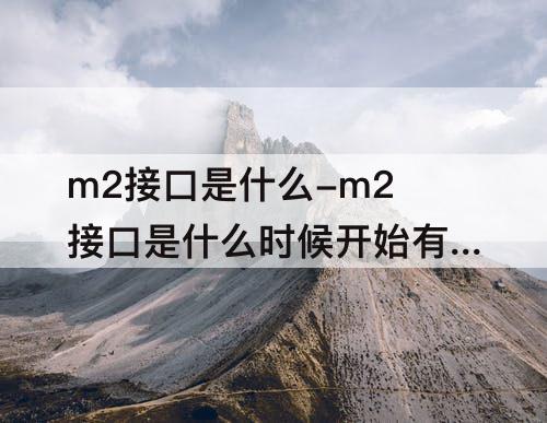 m2接口是什么-m2接口是什么时候开始有的