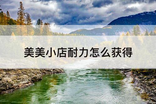 美美小店耐力怎么获得