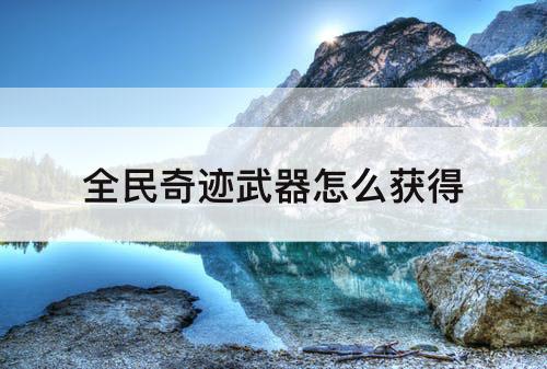 全民奇迹武器怎么获得