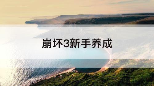 崩坏3新手养成