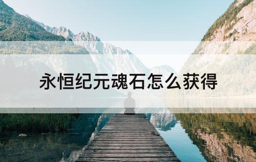 永恒纪元魂石怎么获得