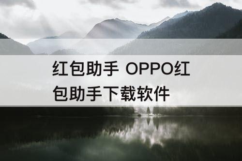 红包助手 OPPO红包助手下载软件