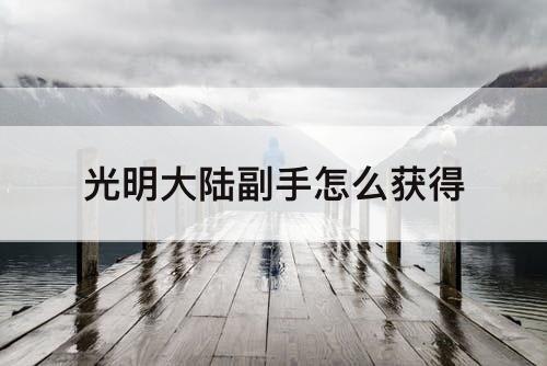 光明大陆副手怎么获得