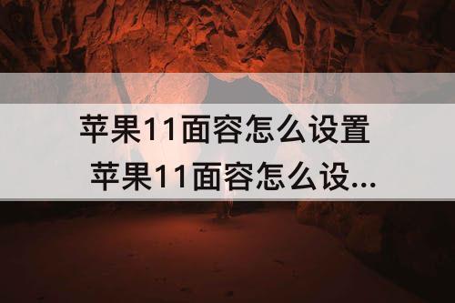 苹果11面容怎么设置 苹果11面容怎么设置两个