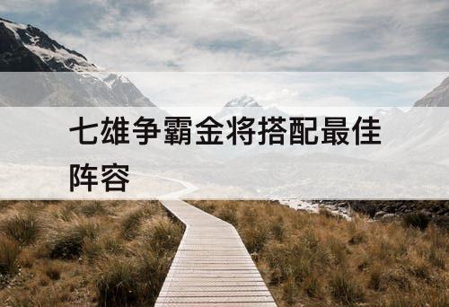 七雄争霸金将搭配最佳阵容