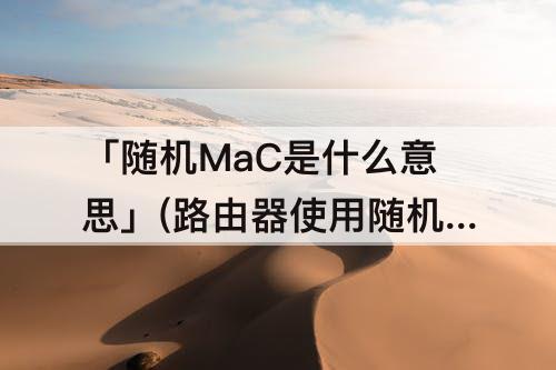 「随机MaC是什么意思」(路由器使用随机mac是什么意思)