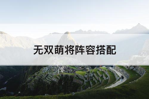 无双萌将阵容搭配