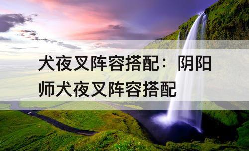 犬夜叉阵容搭配：阴阳师犬夜叉阵容搭配