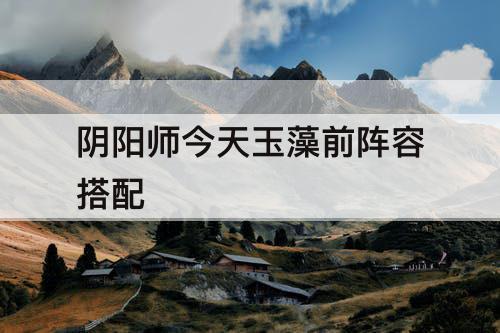阴阳师今天玉藻前阵容搭配