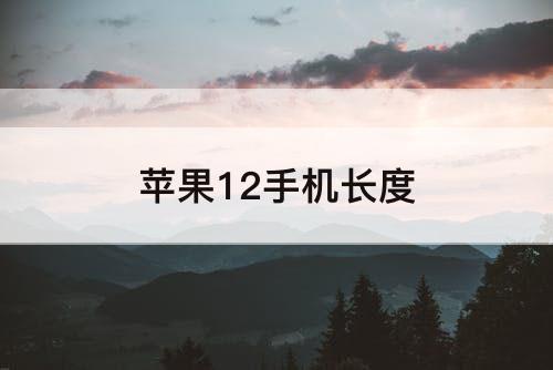 苹果12手机长度