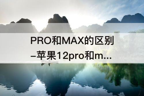PRO和MAX的区别-苹果12pro和max的区别