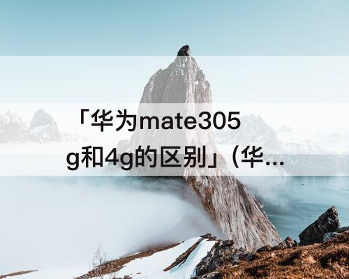 「华为mate305g和4g的区别」(华为mate305g和4g的区别 摄像头)