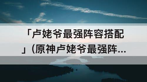 「卢姥爷最强阵容搭配」(原神卢姥爷最强阵容搭配)