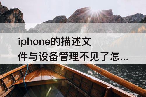 iphone的描述文件与设备管理不见了怎么办