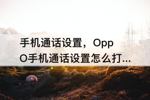 手机通话设置，OppO手机通话设置怎么打不开