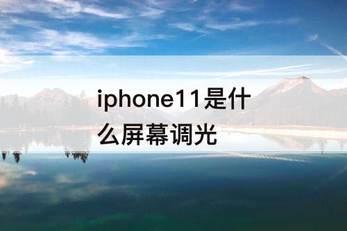 iphone11是什么屏幕调光