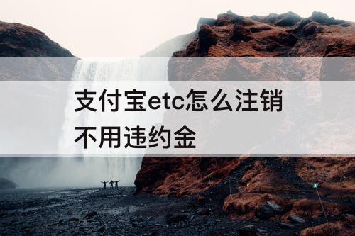支付宝etc怎么注销不用违约金