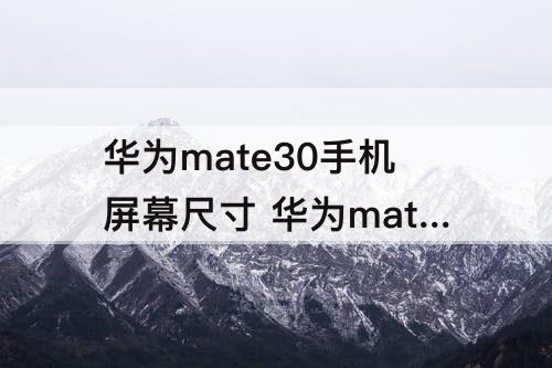 华为mate30手机屏幕尺寸 华为mate30手机屏幕尺寸像素