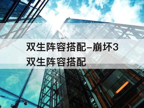 双生阵容搭配-崩坏3双生阵容搭配