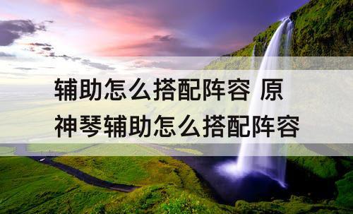 辅助怎么搭配阵容 原神琴辅助怎么搭配阵容