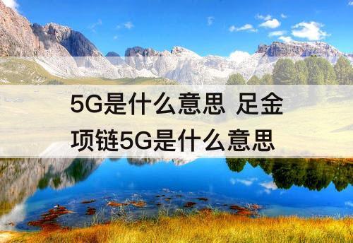 5G是什么意思 足金项链5G是什么意思
