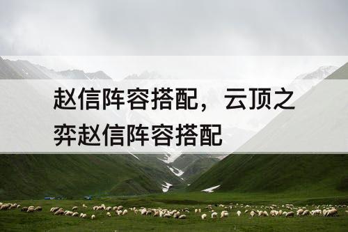 赵信阵容搭配，云顶之弈赵信阵容搭配