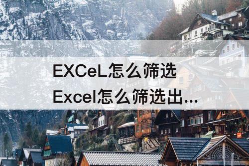EXCeL怎么筛选 Excel怎么筛选出两列中相同的文字