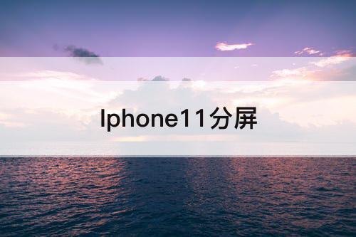 Iphone11分屏