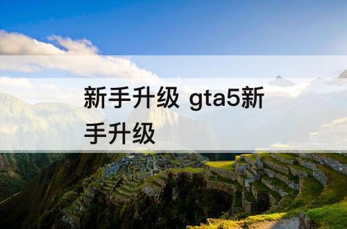 新手升级 gta5新手升级
