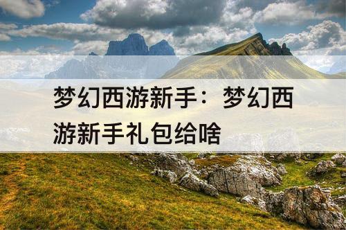 梦幻西游新手：梦幻西游新手礼包给啥
