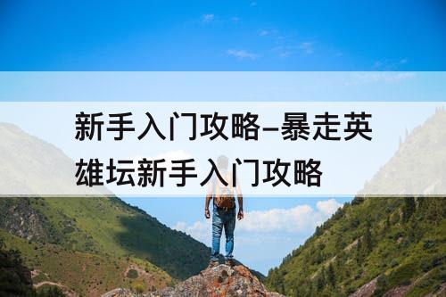 新手入门攻略-暴走英雄坛新手入门攻略