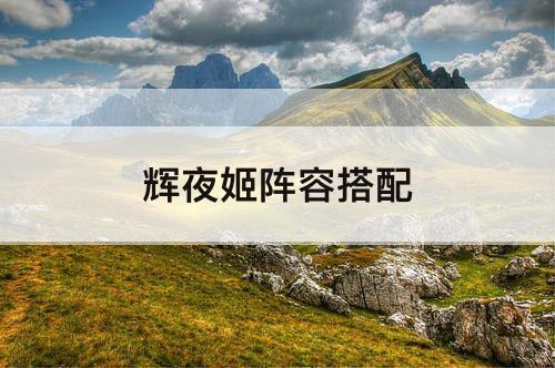 辉夜姬阵容搭配