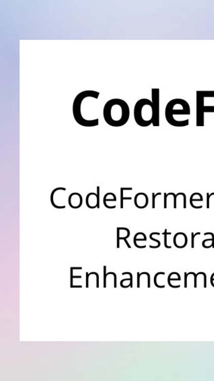 codeformer下载安装