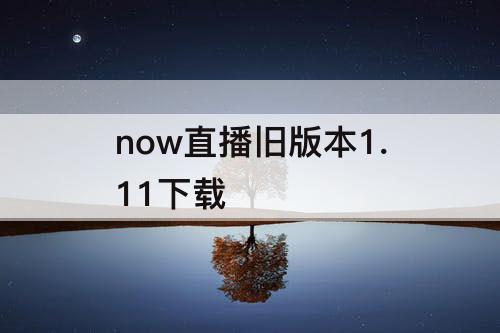 now直播旧版本1.11下载