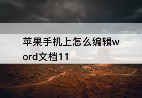 苹果手机上怎么编辑word文档11