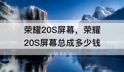 荣耀20S屏幕，荣耀20S屏幕总成多少钱